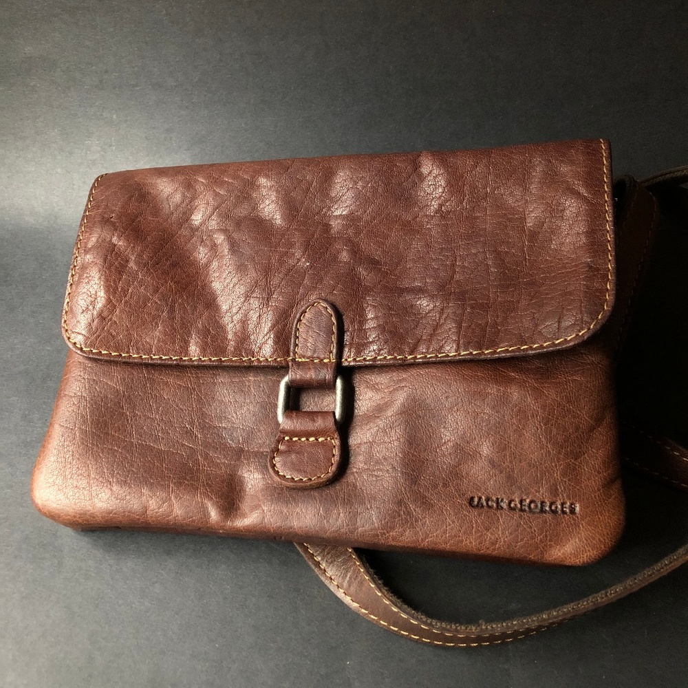 1990s Jack Georges Cross Body Leather Purse